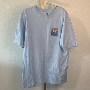 Vans Light Blue Graphic Short Sleeve Tee- Large